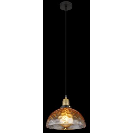 Globo - Candeeiro suspenso 1xE27/60W/230V diâmetro 25 cm laranja