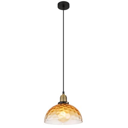 Globo - Candeeiro suspenso 1xE27/60W/230V diâmetro 25 cm laranja