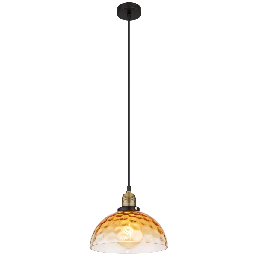 Globo - Candeeiro suspenso 1xE27/60W/230V diâmetro 25 cm laranja