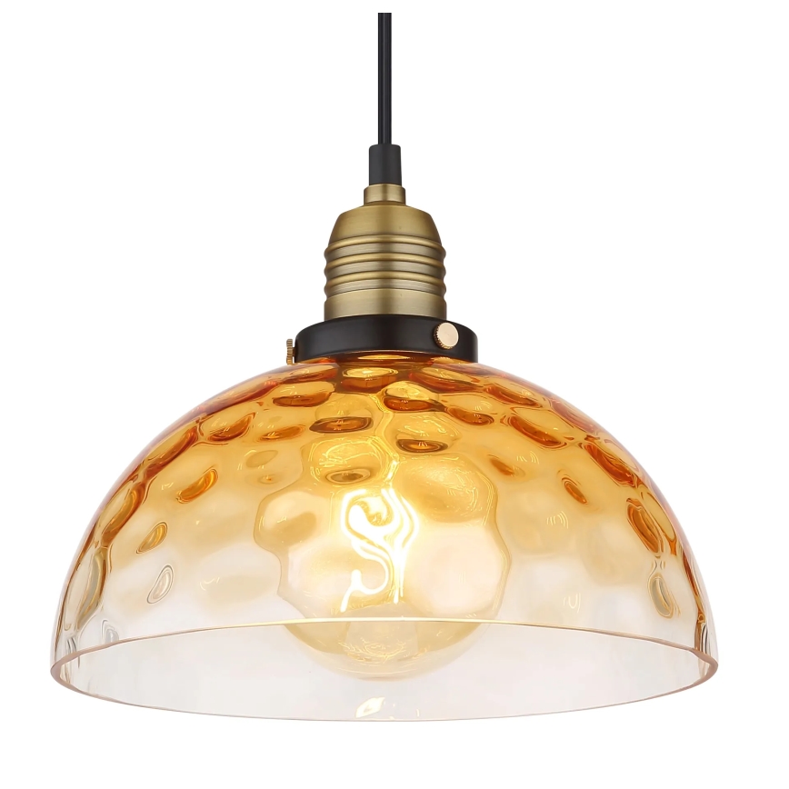 Globo - Candeeiro suspenso 1xE27/60W/230V diâmetro 25 cm laranja