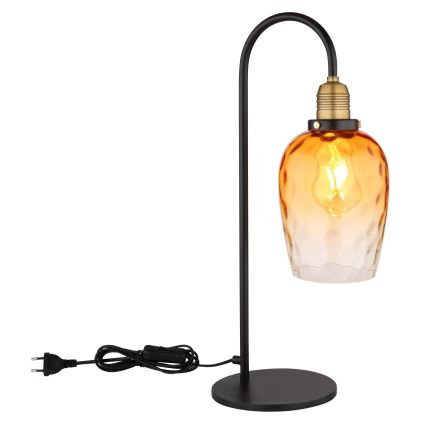 Globo - Candeeiro de mesa 1xE27/60W/230V laranja