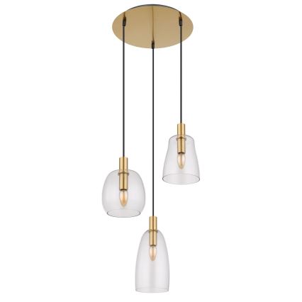 Globo - Candeeiro suspenso 3xE14/40W/230V diâmetro 43 cm latão