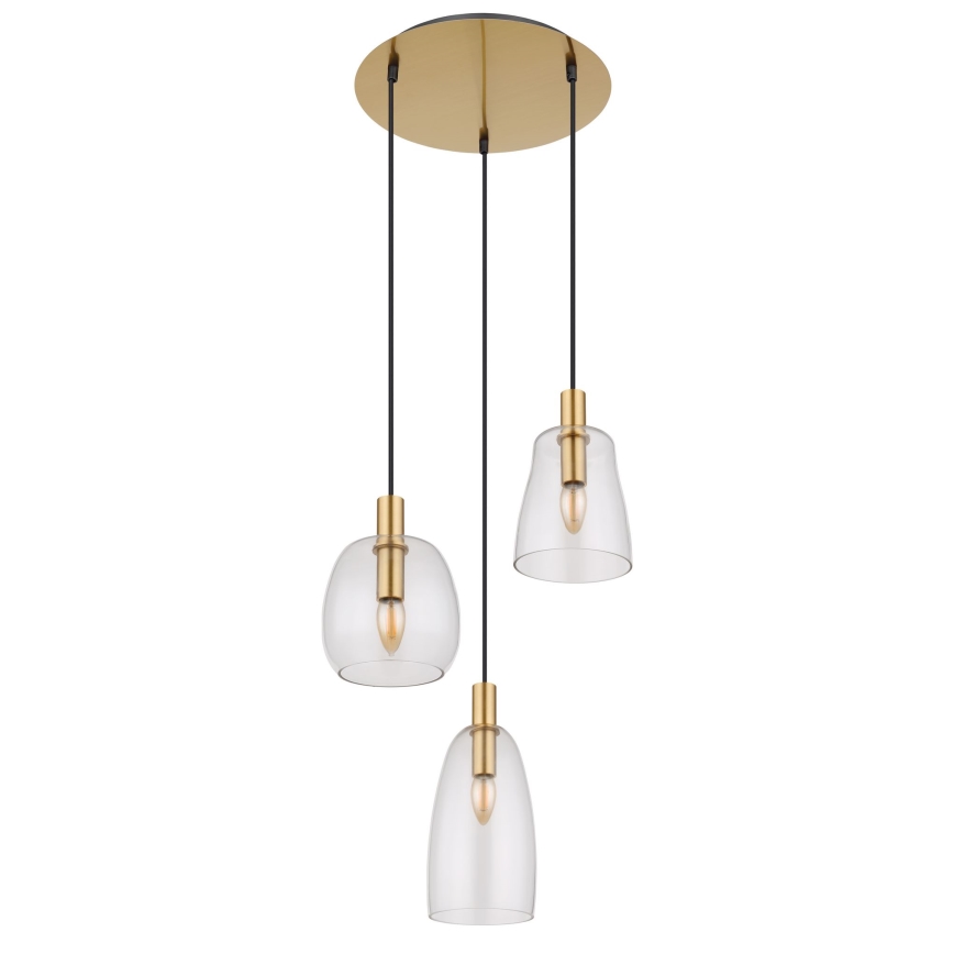 Globo - Candeeiro suspenso 3xE14/40W/230V diâmetro 43 cm latão