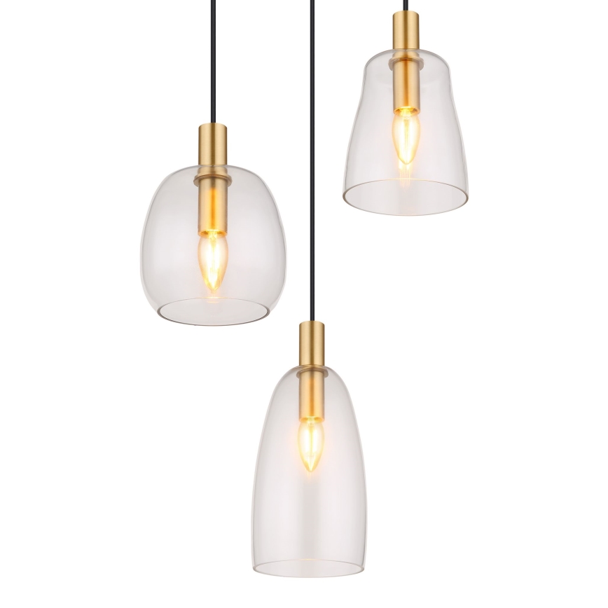 Globo - Candeeiro suspenso 3xE14/40W/230V diâmetro 43 cm latão