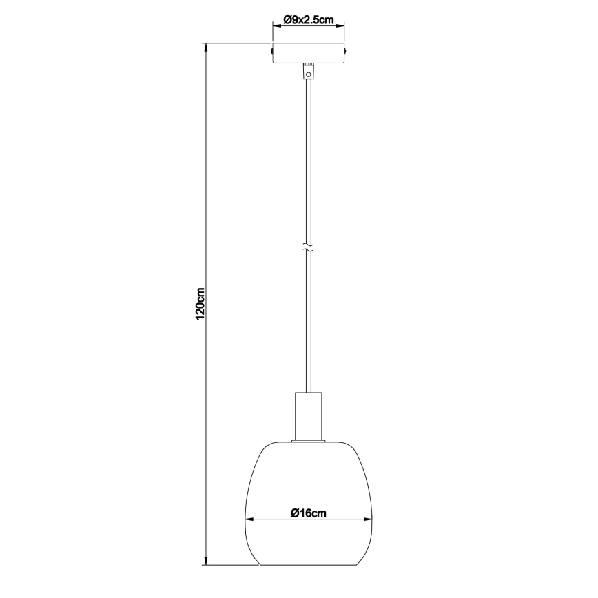 Globo - Candeeiro suspenso 1xE14/40W/230V diâmetro 16 cm latão