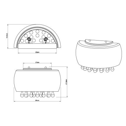 Globo - Luz de parede 1xG9/28W/230V