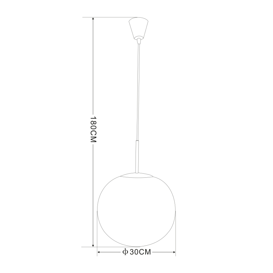 Globo - Candelabro suspenso 1xE27/60W/230V diâmetro 30 cm