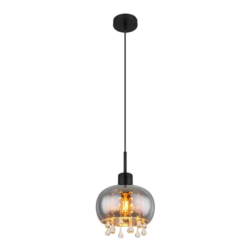Globo - Candeeiro suspenso 1xE27/9W/230V diâmetro 21 cm preto