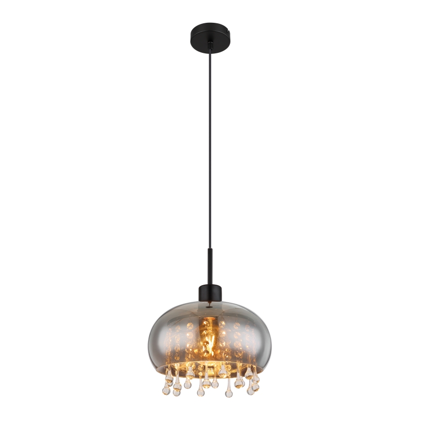 Globo - Candeeiro suspenso 1xE27/9W/230V diâmetro 28 cm preto