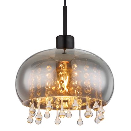 Globo - Candeeiro suspenso 1xE27/9W/230V diâmetro 28 cm preto