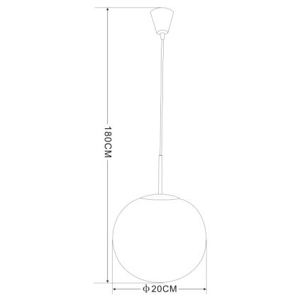 Globo - Candelabro suspenso 1xE27/60W/230V d. 20 cm
