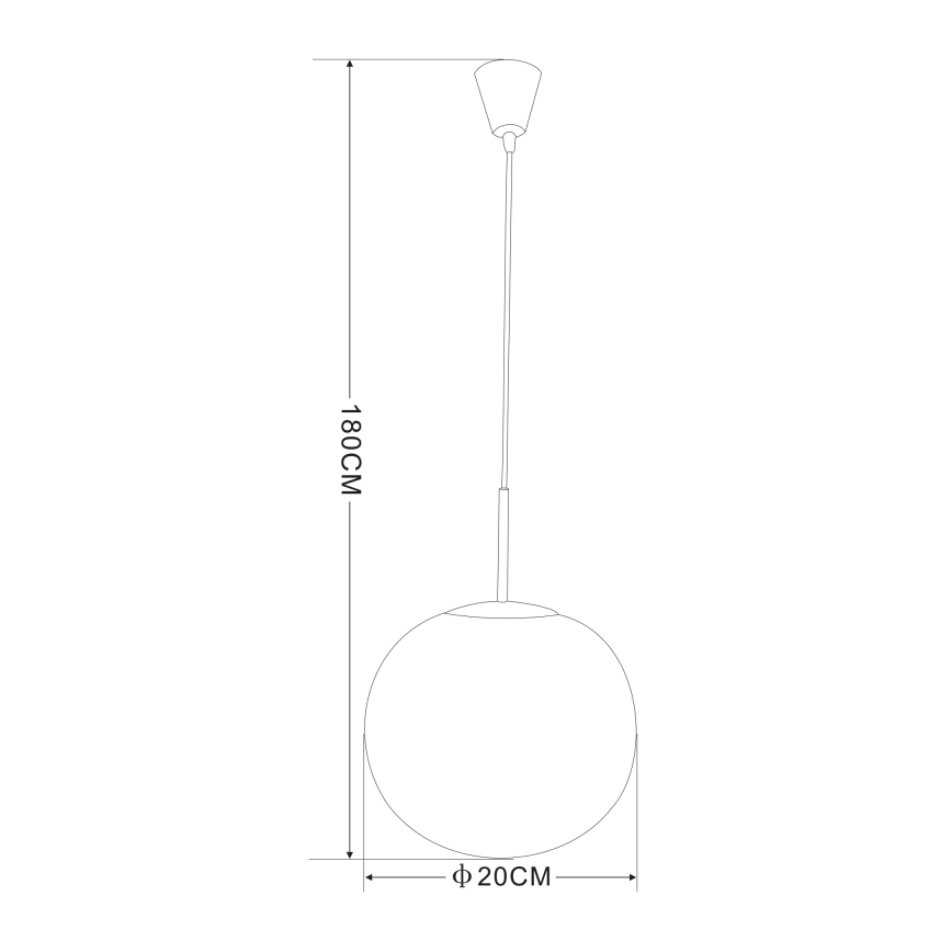 Globo - Candelabro suspenso 1xE27/60W/230V d. 20 cm