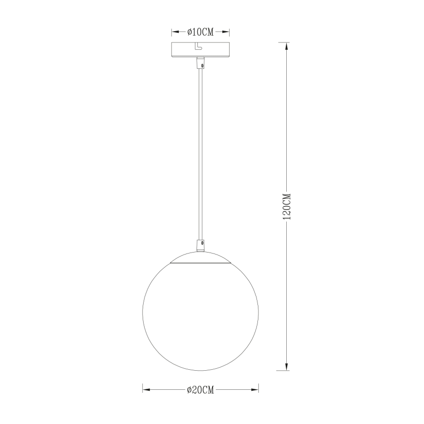 Globo - Candeeiro suspenso 1xE27/40W/230V diâmetro 20 cm