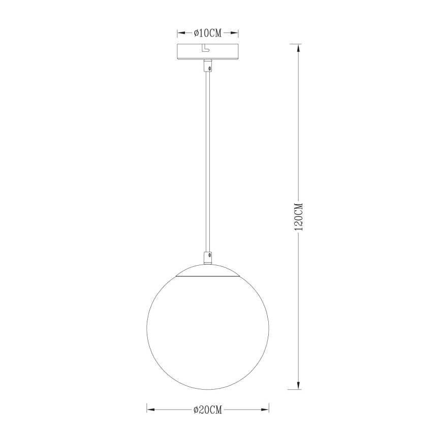 Globo - Candeeiro suspenso 1xE27/40W/230V diâmetro 20 cm
