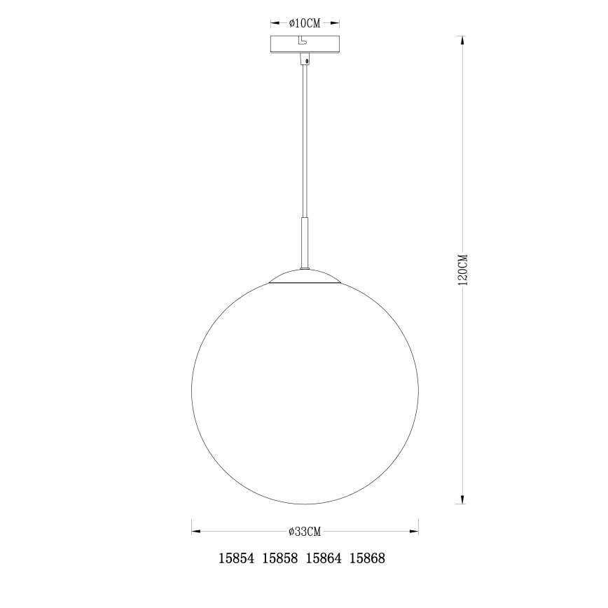 Globo - Candeeiro suspenso 1xE27/40W/230V diâmetro 33 cm