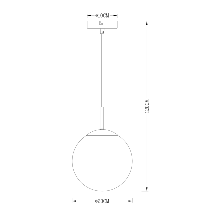 Globo - Candeeiro suspenso 1xE27/40W/230V diâmetro 20 cm