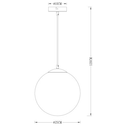 Globo - Candeeiro suspenso 1xE27/40W/230V diâmetro 30 cm