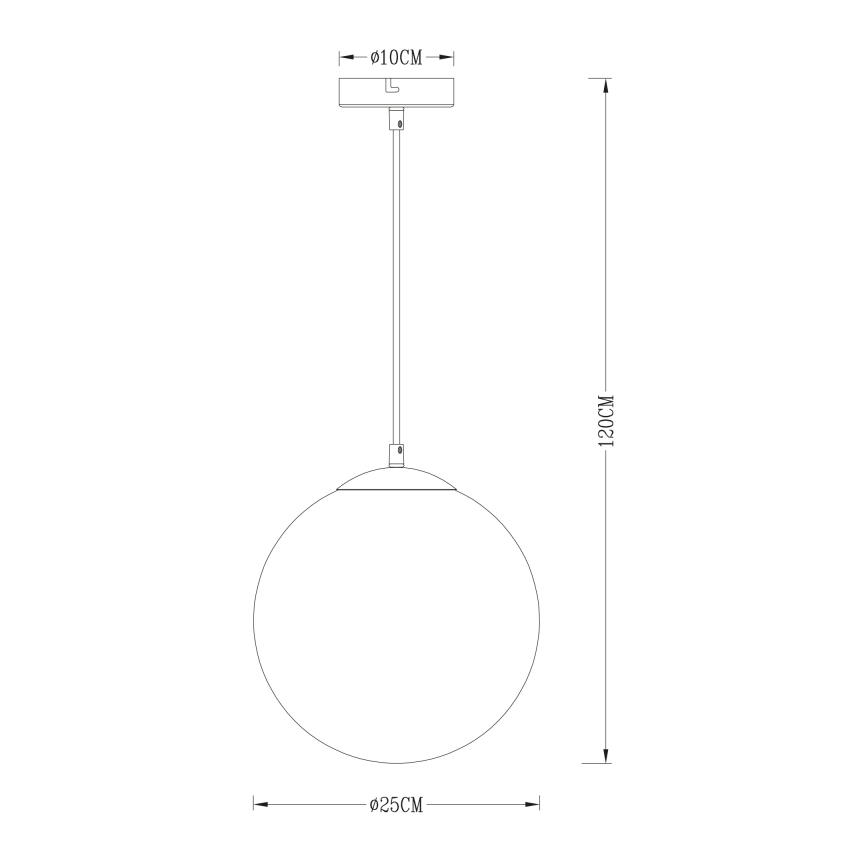 Globo - Candeeiro suspenso 1xE27/40W/230V diâmetro 30 cm