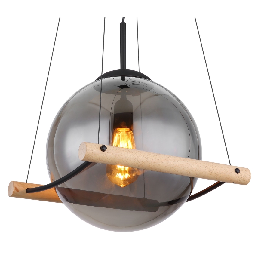 Globo - Candelabro suspenso 1xE27/15W/230V árvore da borracha