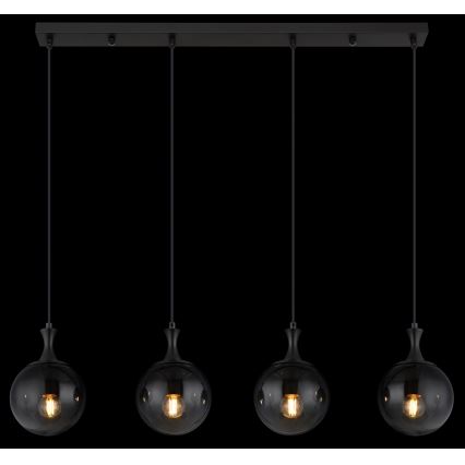Globo - Candeeiro suspenso 4xE27/10W/230V preto