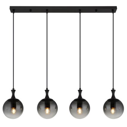 Globo - Candeeiro suspenso 4xE27/10W/230V preto