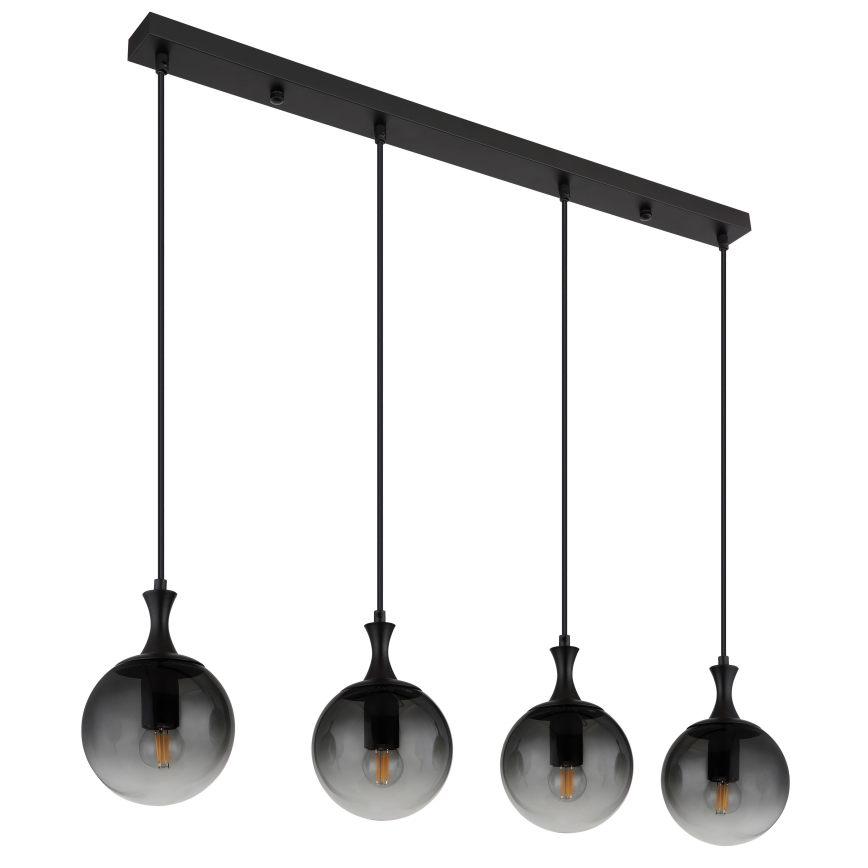 Globo - Candeeiro suspenso 4xE27/10W/230V preto