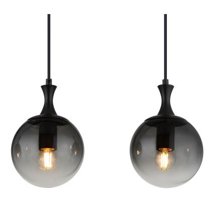 Globo - Candeeiro suspenso 4xE27/10W/230V preto