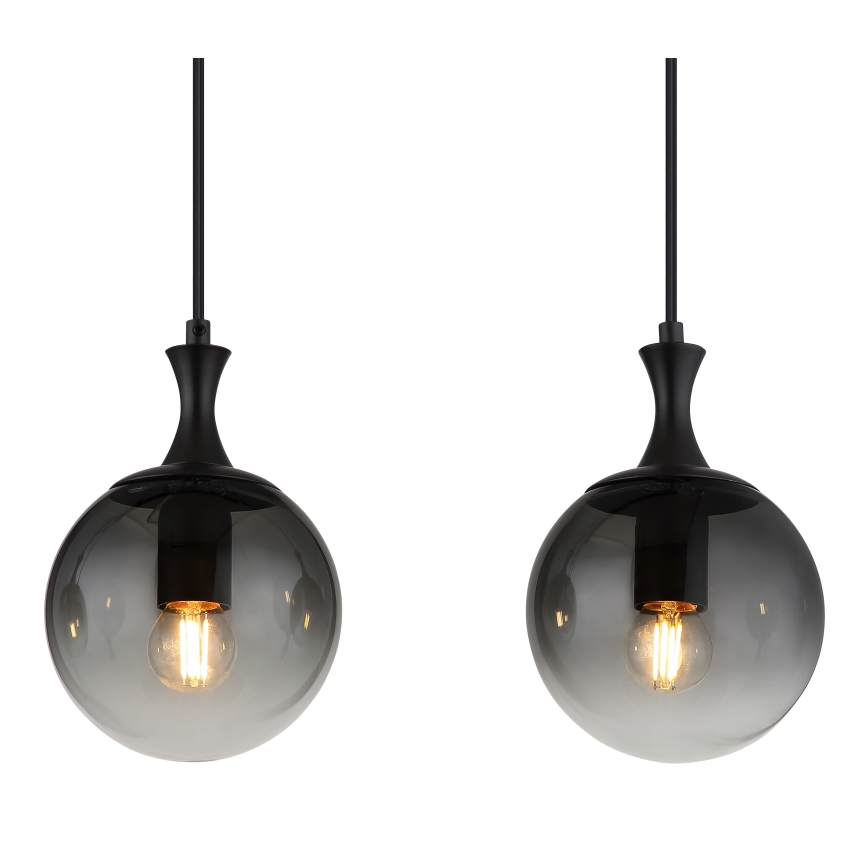 Globo - Candeeiro suspenso 4xE27/10W/230V preto