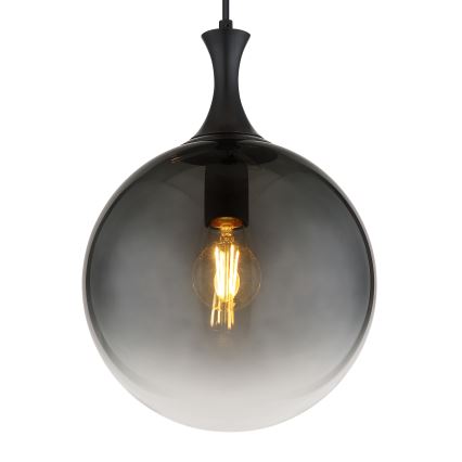 Globo - Candeeiro suspenso 1xE27/10W/230V diâmetro 25 cm preto