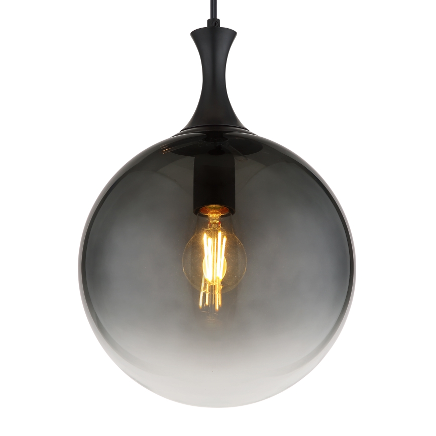 Globo - Candeeiro suspenso 1xE27/10W/230V diâmetro 25 cm preto
