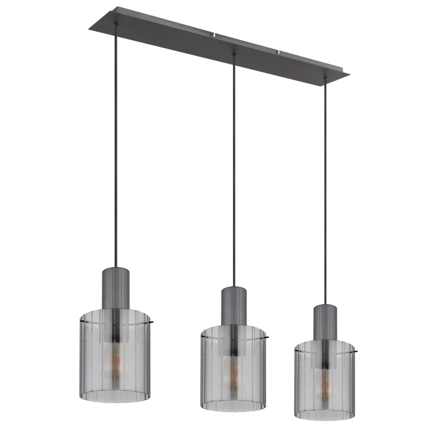 Globo - Candeeiro suspenso 3xE27/40W/230V cinzento