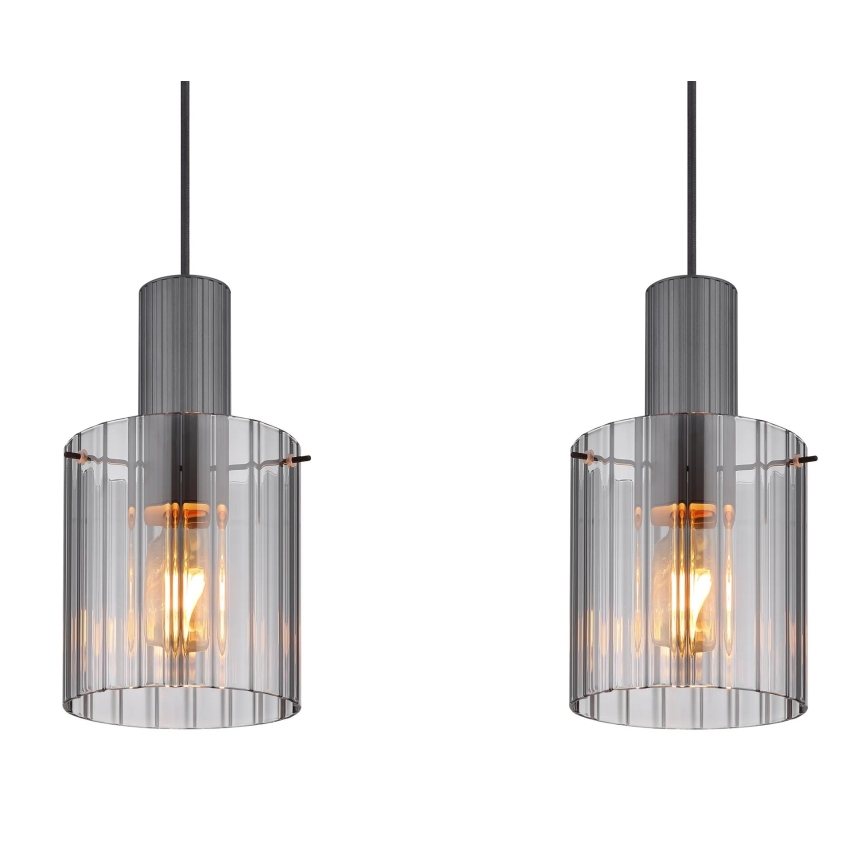 Globo - Candeeiro suspenso 3xE27/40W/230V cinzento