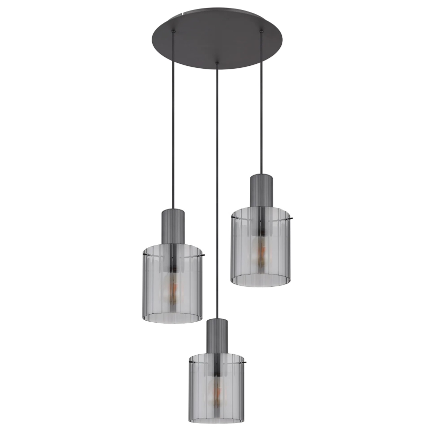 Globo - Candeeiro suspenso 3xE27/40W/230V diâmetro 48 cm cinzento