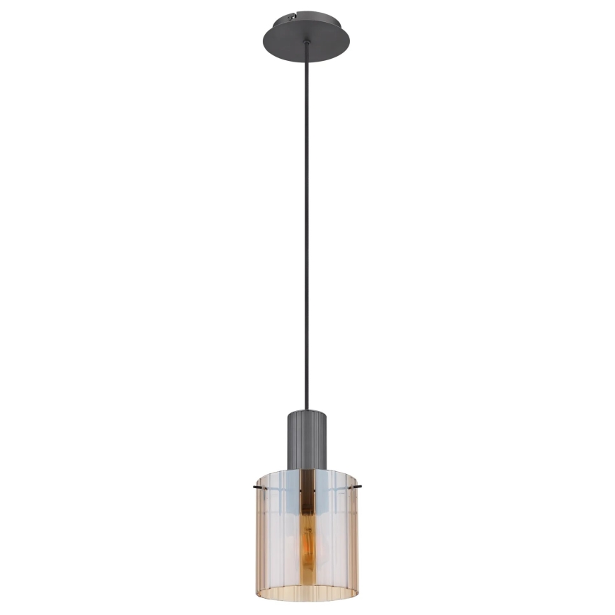 Globo - Candeeiro suspenso 1xE27/40W/230V diâmetro 18 cm castanho
