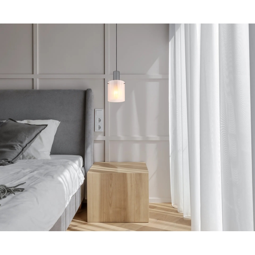 Globo - Candeeiro suspenso 1xE27/40W/230V diâmetro 18 cm branco