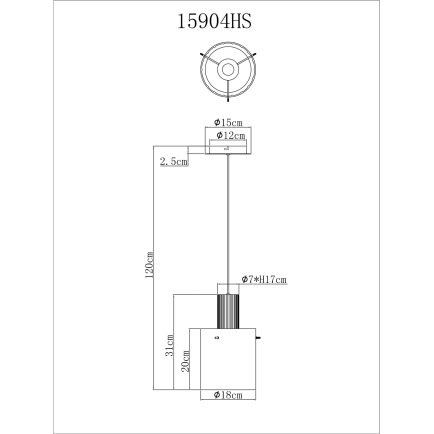 Globo - Candeeiro suspenso 1xE27/40W/230V diâmetro 18 cm cinzento