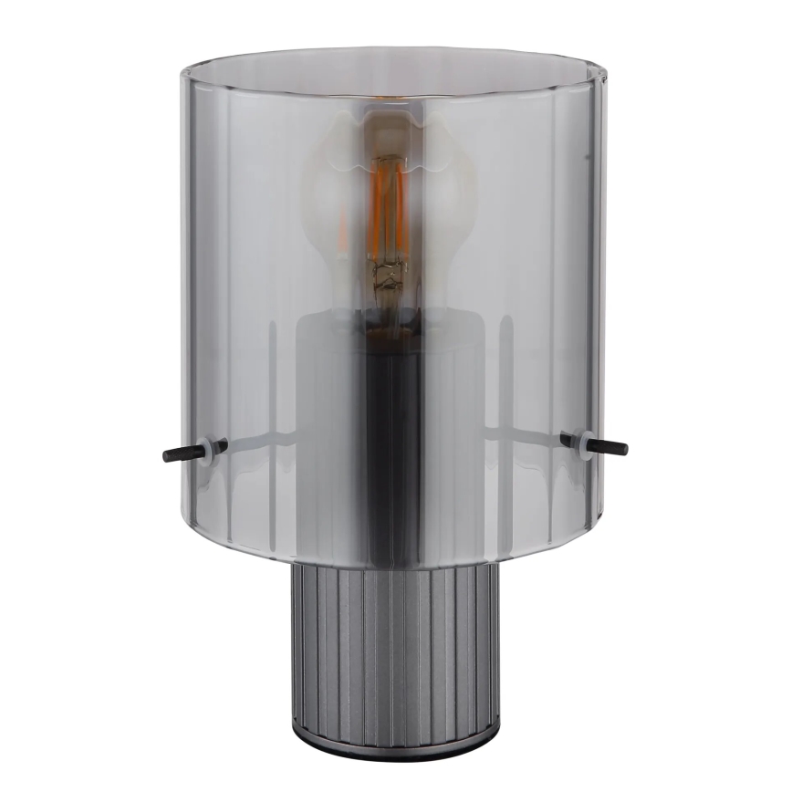 Globo - Candeeiro de mesa 1xE27/40W/230V diâmetro 14 cm cinzento