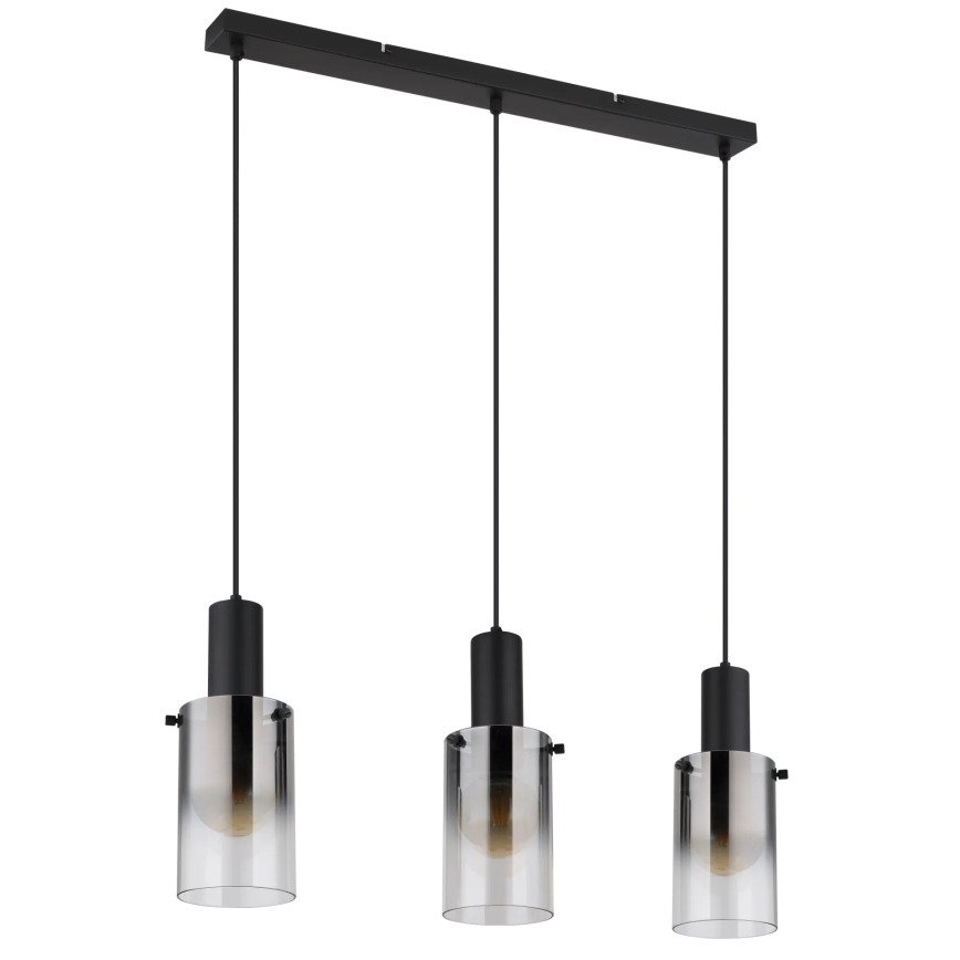Globo - Candeeiro suspenso 3xE27/40W/230V preto