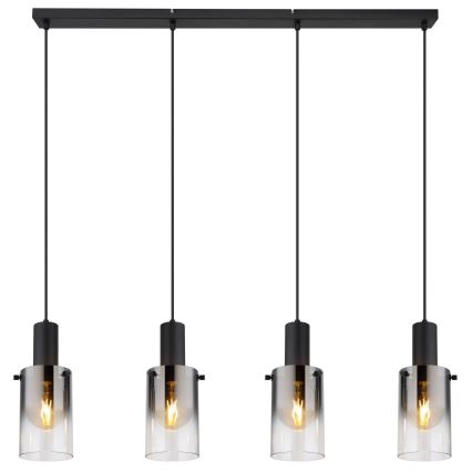Globo - Candeeiro suspenso 4xE27/40W/230V preto