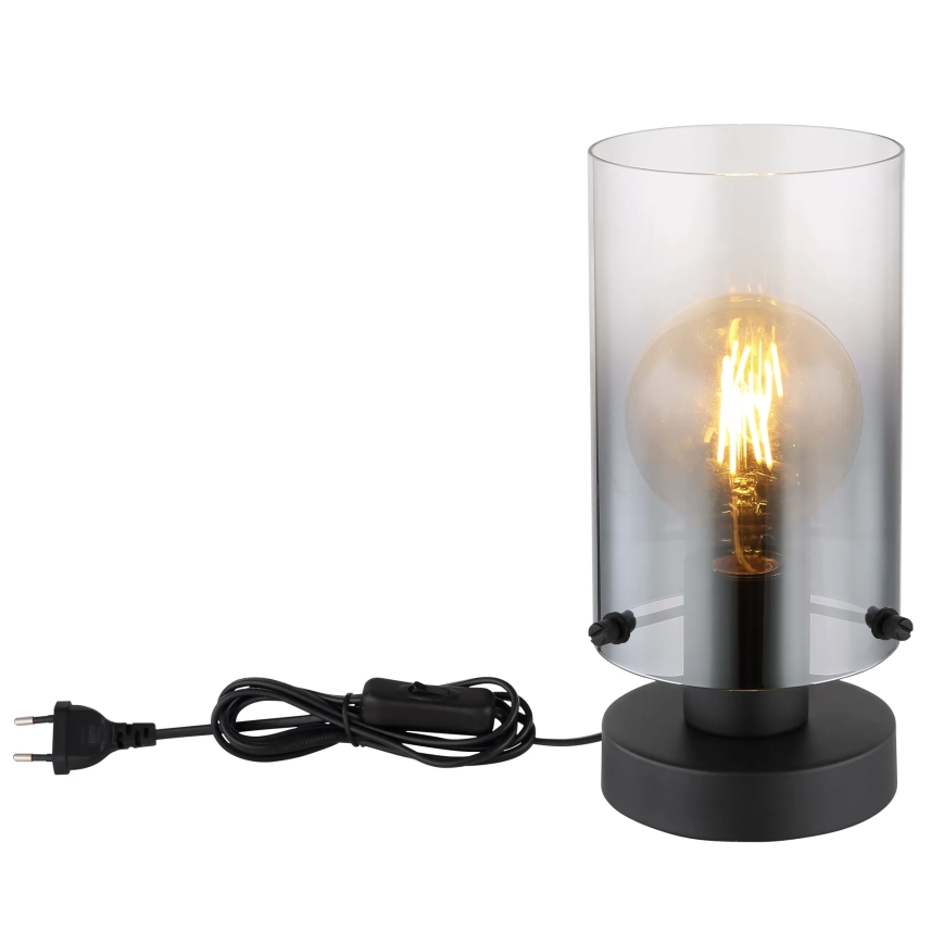 Globo - Candeeiro de mesa 1xE27/40W/230V diâmetro 12,5 cm preto