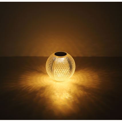 Globo - Candeeiro de mesa táctil LED com regulação LED/2W/5V 1200 mAh USB transparente