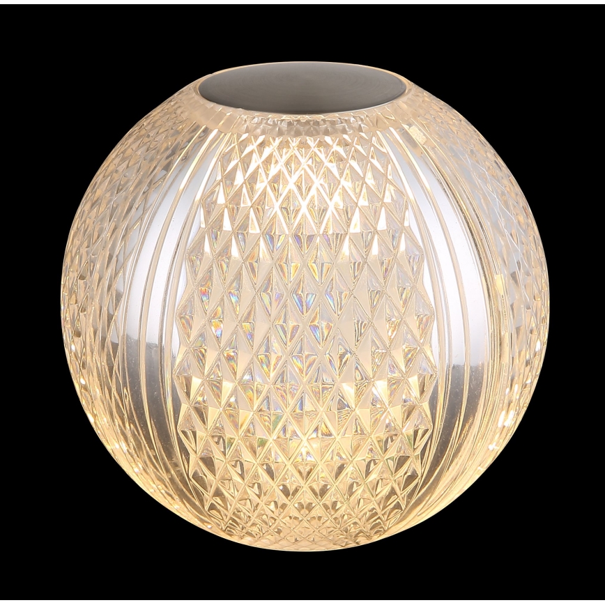 Globo - Candeeiro de mesa táctil LED com regulação LED/2W/5V 1200 mAh USB transparente