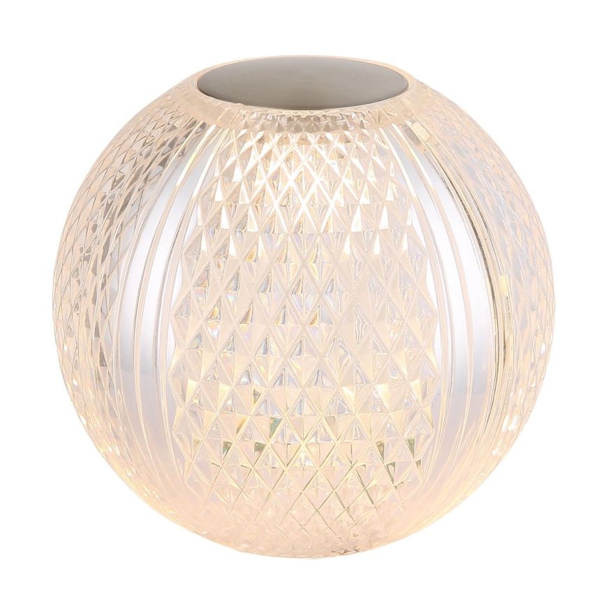 Globo - Candeeiro de mesa táctil LED com regulação LED/2W/5V 1200 mAh USB transparente