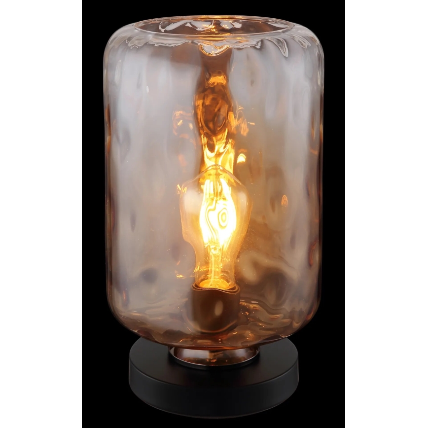 Globo - Candeeiro de mesa 1xE27/60W/230V castanho