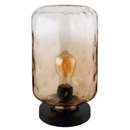 Globo - Candeeiro de mesa 1xE27/60W/230V castanho