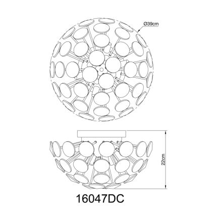 Globo - Iluminação de teto 10xG9/7W/230V cromado brilhante diâmetro 39 cm