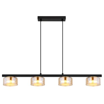 Globo - Candeeiro suspenso LED 4xGX53/6W/230V fumado/castanho