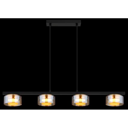 Globo - Candeeiro suspenso LED 4xGX53/6W/230V fumado/castanho