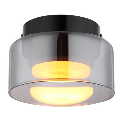 Globo - Iluminação de teto LED 1xGX53/6W/230V diâmetro 13 cm fumado/preto