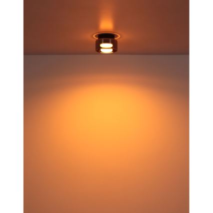 Globo - Iluminação de teto LED 1xGX53/6W/230V diâmetro 13 cm fumado/preto